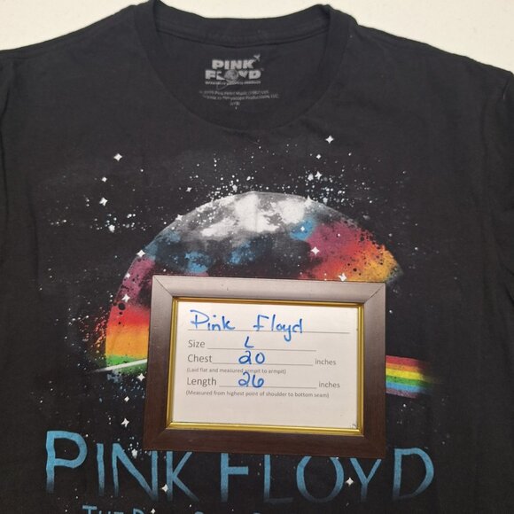 Pink Floyd Dark Side Of The Moon Tee Shirt Black Womens Large Rock Band Prism - Picture 4 of 5